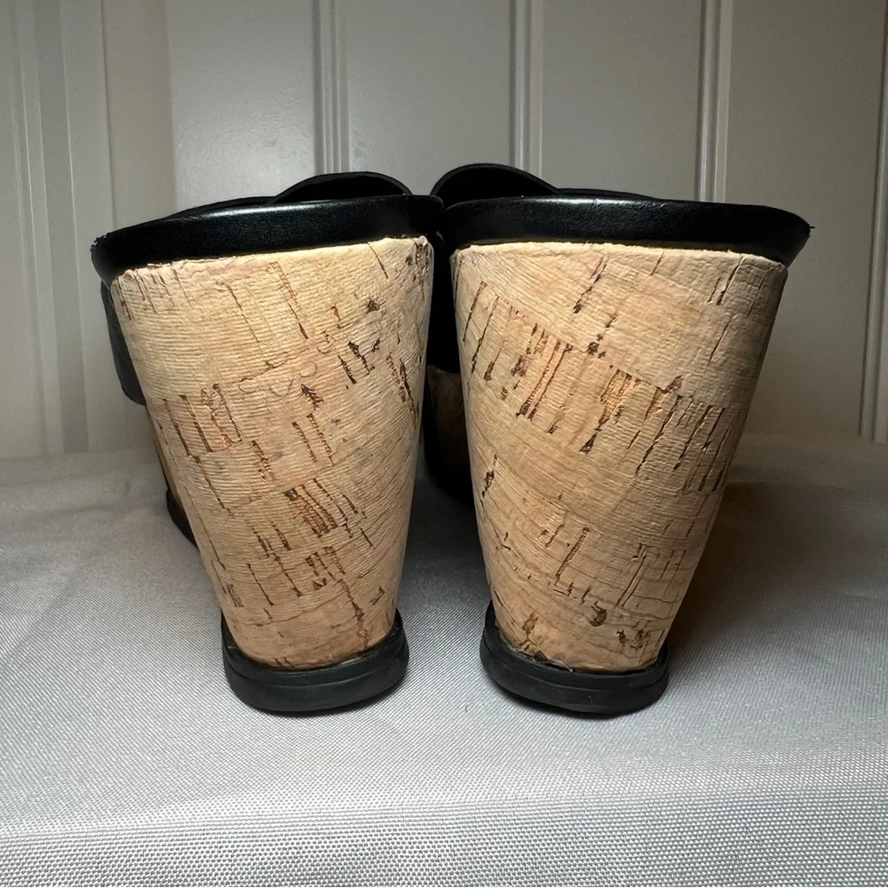 Franco Sarto‎ Women’s Black and Tan Wedge Platform Sandals Size 8M